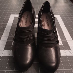Black vintage Victorian style boots